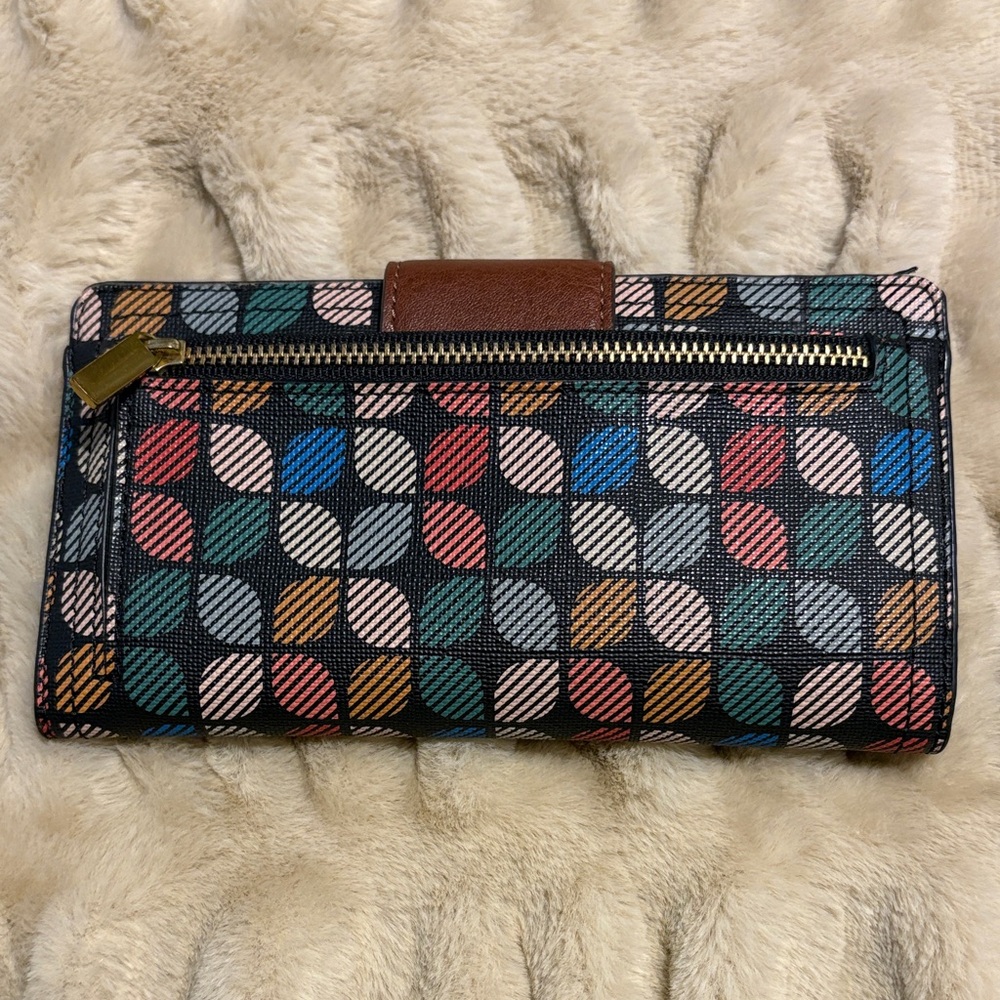 Fossil Colorful Leaf Pattern Wallet - image 3